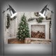 7x5FT White Room Christmas Tree Fireplace Gift Photography Backdrop Studio Prop Background