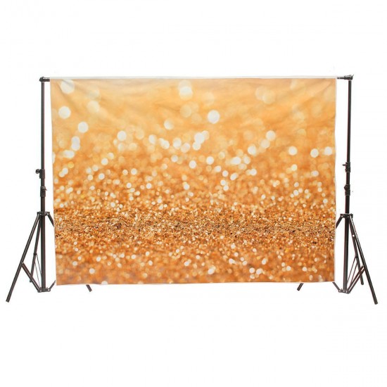 7x5ft 2.1x1.5m Vinyl Golden Glitter Sequin Theme Photography Backdrop Photo Studio Background