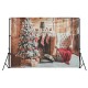 7x5ft Christmas Fireplace Christmas Tree Chair Gift Stockings Photography Backdrop Studio Prop Background