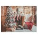 7x5ft Christmas Fireplace Christmas Tree Chair Gift Stockings Photography Backdrop Studio Prop Background