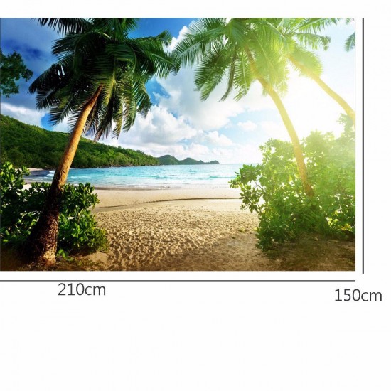 7x5ft Seaside Beach Summer Theme Photography Vinyl Backdrop Studio Background 2.1m x 1.5m