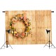 7x5ft/5x3ft Easter Egg Wood Board Thin Vinyl Photography Backdrop Background Studio Photo Prop