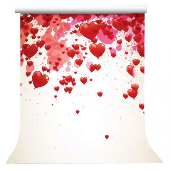 8X8FT Vinyl Love Heart Photography Background Studio Backdrop Wedding Photo Prop