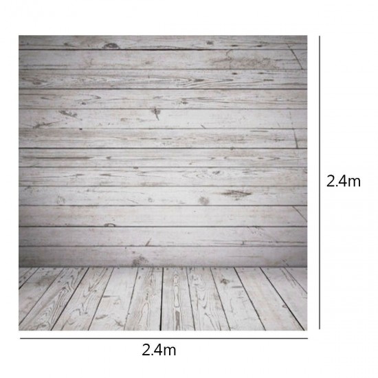 8x8ft Vinyl Wood Wall Wooden Floor Photography Backdrop Studio Photo Background Decoration