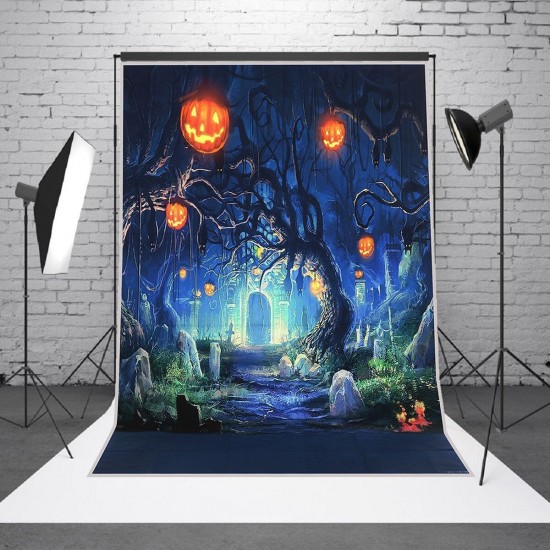 9x6ft 7x5ft 5x3ft F64171 Halloween Pumpkin Lantern Party Theme Photography Background Cloth Studio Photo Backdrop