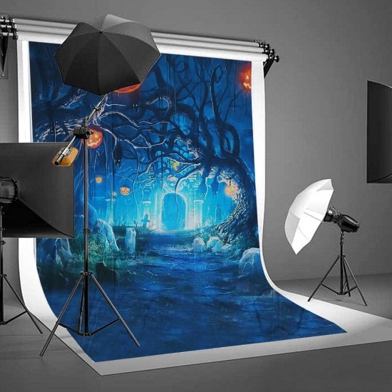 9x6ft 7x5ft 5x3ft F64171 Halloween Pumpkin Lantern Party Theme Photography Background Cloth Studio Photo Backdrop