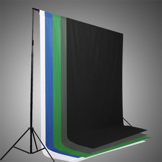 Black White Blue Green Chromakey Backdrop 6x9 Muslin Video Background