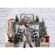 Christmas Photography Backdrops White Brick Fireplace Background Cloth for Photo Booth Atudio Photograph Backdrop Prop