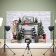 Christmas Photography Backdrops White Brick Fireplace Background Cloth for Photo Booth Atudio Photograph Backdrop Prop Christmas Photography Backdrops White Brick Fireplace Background Cloth for Photo Booth Atudio Photograph Backdrop Prop
