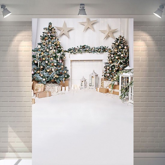 Christmas Photography Backdrops White Fireplace Wood Floor Background Cloth Photo Studio Background Christmas Tree Christmas Photography Backdrops White Fireplace Wood Floor Background Cloth Photo Studio Background Christmas Tree
