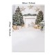 Christmas Photography Backdrops White Fireplace Wood Floor Background Cloth Photo Studio Background Christmas Tree