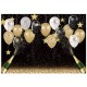Fabric Black Golden Balloon Backdrops Party Decorations Happy Birthday Banner Favors Fabric Black Golden Balloon Backdrops Party Decorations Happy Birthday Banner Favors