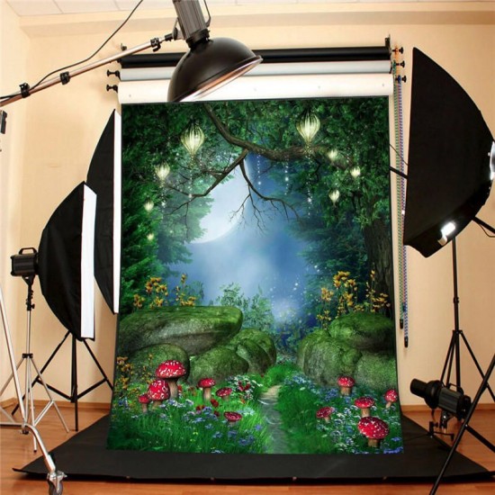 Fairy Tale World Green Forest Photography Background Cloth Backdrop Photo Props