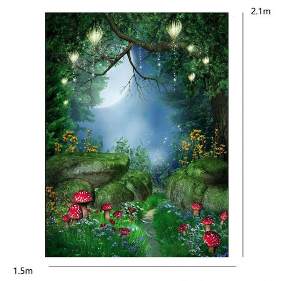 Fairy Tale World Green Forest Photography Background Cloth Backdrop Photo Props