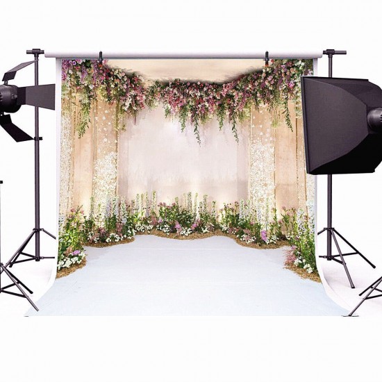 Flowers Wall Scene Wedding Photography Background Studio Props Backdrops 1.5x2.1m/2.1x2.1m/2.7x2.7/0.9x1.5m