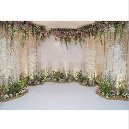 Flowers Wall Scene Wedding Photography Background Studio Props Backdrops 1.5x2.1m/2.1x2.1m/2.7x2.7/0.9x1.5m