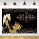 Happy Birthday Backdrop Lady Birthday Prom Party Background Shiny Golden Crown High Heel Party Banner Birthday Photo Studio Props Happy Birthday Backdrop Lady Birthday Prom Party Background Shiny Golden Crown High Heel Party Banner Birthday Photo Studio Props