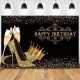 Happy Birthday Backdrop Lady Birthday Prom Party Background Shiny Golden Crown High Heel Party Banner Birthday Photo Studio Props Happy Birthday Backdrop Lady Birthday Prom Party Background Shiny Golden Crown High Heel Party Banner Birthday Photo Studio Props