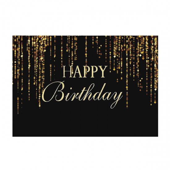 Happy Birthday Photography Backdrops Glitter Sequin Spots Background Cloth for Party Photograph Backdrop