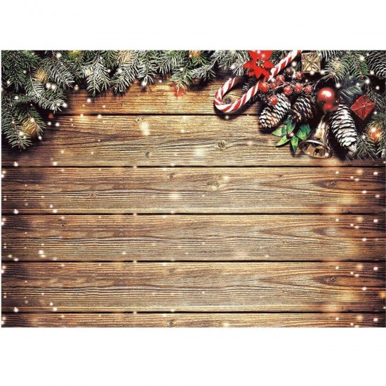 Horizontal Vertical Christmas Photography Backdrop Snowflake Glitter Wood Wall Photo Background Studio Home Party Decor Props