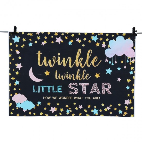 Little Star Backdrop Baby Shower Photography Background Party Banner Backdrops 150x100cm 220x150cm 250x180Cm