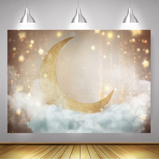 Moon Star Photography Background Children Baby Birthday Theme Backdrops Bedroom Decor Tapestry 150x90cm 210x150cm 270x180cm