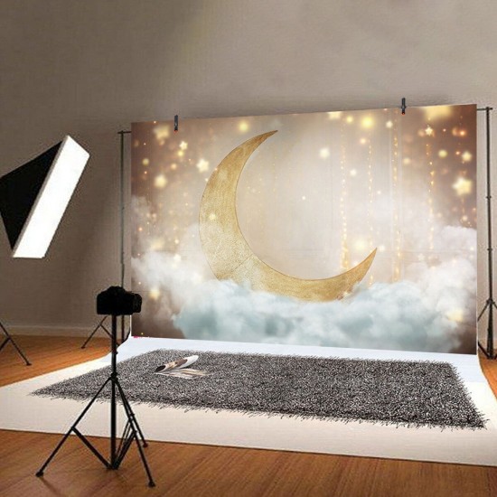 Moon Star Photography Background Children Baby Birthday Theme Backdrops Bedroom Decor Tapestry 150x90cm 210x150cm 270x180cm