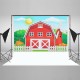 Photography Backgrounds Photo Studio Props Cartoon Red Farm Animals Birthday Party Backdrop