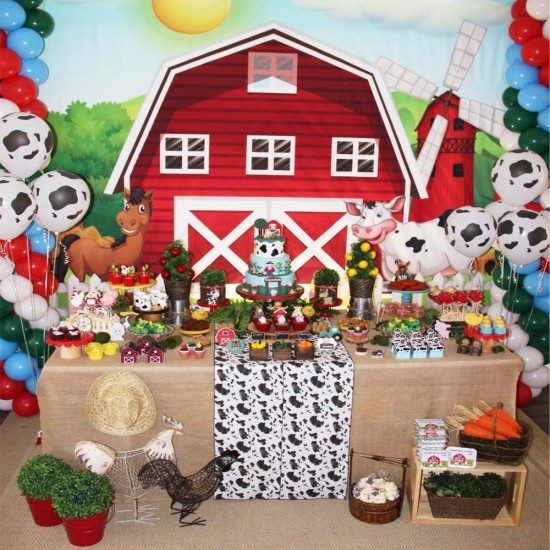 Photography Backgrounds Photo Studio Props Cartoon Red Farm Animals Birthday Party Backdrop Photography Backgrounds Photo Studio Props Cartoon Red Farm Animals Birthday Party Backdrop