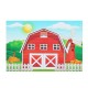 Photography Backgrounds Photo Studio Props Cartoon Red Farm Animals Birthday Party Backdrop