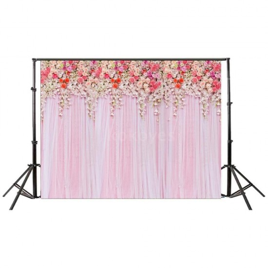 Pink Flowers Wall Photography Backdrops Rose Floral Wedding Photo Background Pink Flowers Wall Photography Backdrops Rose Floral Wedding Photo Background