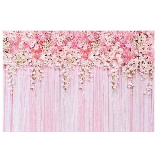 Pink Flowers Wall Photography Backdrops Rose Floral Wedding Photo Background Pink Flowers Wall Photography Backdrops Rose Floral Wedding Photo Background