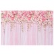 Pink Flowers Wall Photography Backdrops Rose Floral Wedding Photo Background