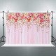 Pink Flowers Wall Photography Backdrops Rose Floral Wedding Photo Background Pink Flowers Wall Photography Backdrops Rose Floral Wedding Photo Background