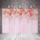 Pink Flowers Wall Photography Backdrops Rose Floral Wedding Photo Background Pink Flowers Wall Photography Backdrops Rose Floral Wedding Photo Background