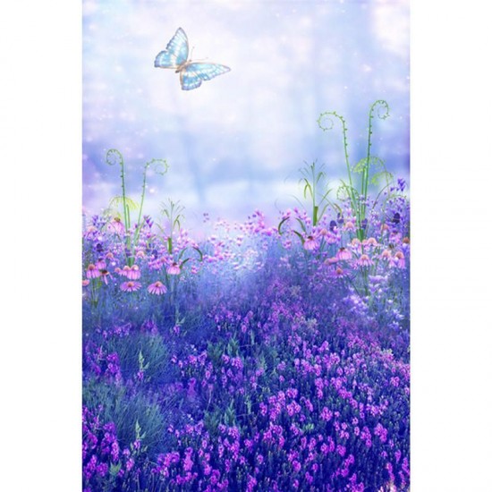 Purple Butterfly Lavender Photography Backdrop Background For Studio Photo