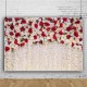 Romantic Wedding Red Rose Wall Photography Backdrops Floral Photo Background