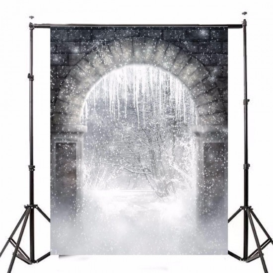 Snow Forest Archway Magic World Theme Photography Vinyl Backdrop Studio Background 2.1m x 1.5m