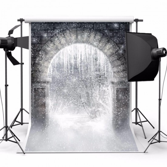 Snow Forest Archway Magic World Theme Photography Vinyl Backdrop Studio Background 2.1m x 1.5m