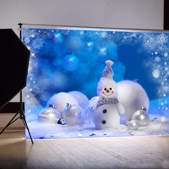 Vinyl Fabric Christmas Snowman Studio Photography Background Backdrop