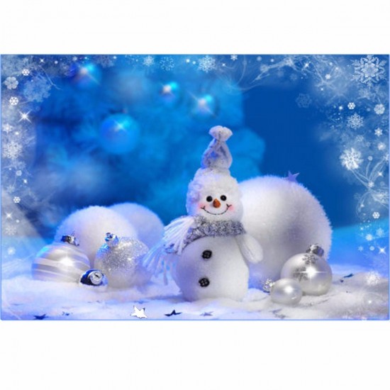 Vinyl Fabric Christmas Snowman Studio Photography Background Backdrop