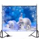 Vinyl Fabric Christmas Snowman Studio Photography Background Backdrop