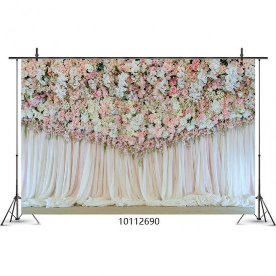 White Flowers Wedding Photography Backdrop Curtain Party Photo Background Cloth Decoration Props White Flowers Wedding Photography Backdrop Curtain Party Photo Background Cloth Decoration Props