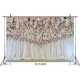 White Flowers Wedding Photography Backdrop Curtain Party Photo Background Cloth Decoration Props