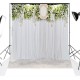 White Flowers Wedding Photography Backdrop Curtain Party Photo Background Cloth Decoration Props