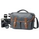 14.17 Inch Vintage Canvas Camera Messenger Bag Leather DSLR SLR Shoulder Bag Waterproof