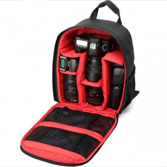 DSLR Camera Lens Storage Backpack Water-resistant Case Bag with Padded Bag