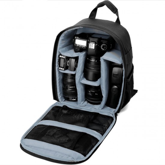 DSLR Camera Lens Storage Backpack Water-resistant Case Bag with Padded Bag