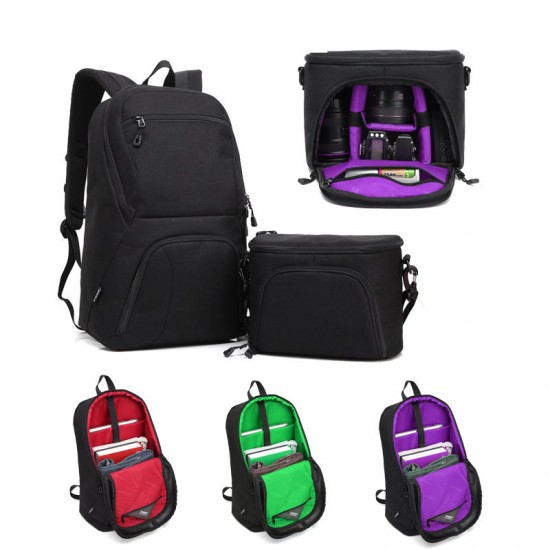 8017 Large Capacity 2 in 1 DSLR Camera Bag Shoulder Padded Waterproof Backpack