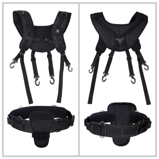 PU6012 Multi-functional Bundle Double Shoulders Padded Strap Waist Belt Holder Holster for SLR / DSLR Camera PU6012 Multi-functional Bundle Double Shoulders Padded Strap Waist Belt Holder Holster for SLR / DSLR Camera